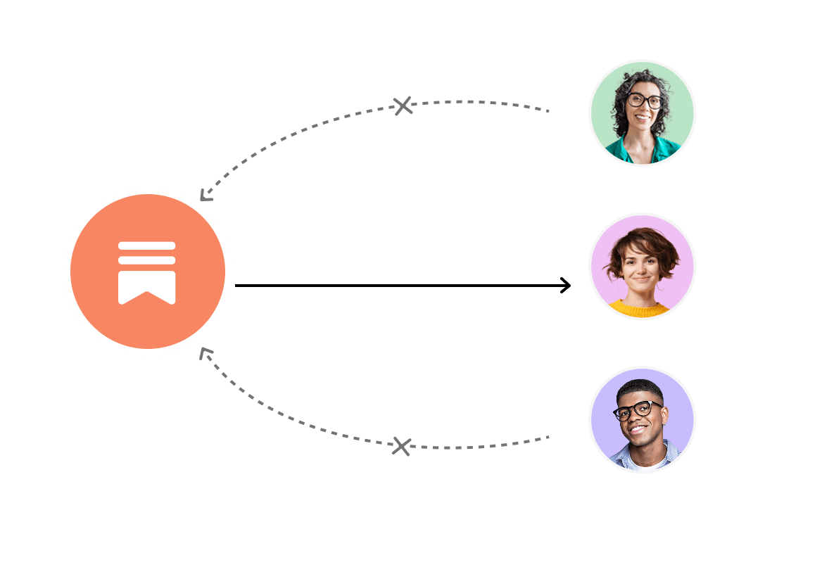 Substack — one-way content broadcasting